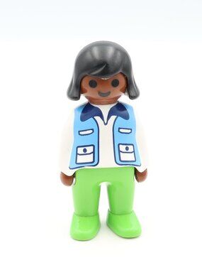 1990 Vintage Playmobil Geobra 123 African American Doctor figurine